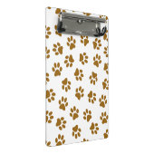 Muster von Paws, Hundeschäften, orangefarbene Gold Mini Klemmbrett (Schrägansicht)