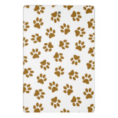 Muster von Paws, Hundeschäften, orangefarbene Gold Mini Klemmbrett (Rückseite)