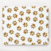 Muster von Paws, Hundeschäften, orangefarbene Gold Mousepad (Vorne)