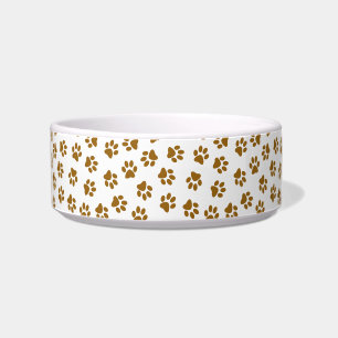 Muster von Paws, Hundeschäften, orangefarbene Gold Napf