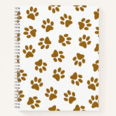 Muster von Paws, Hundeschäften, orangefarbene Gold Notizblock (Vorderseite)