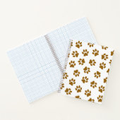 Muster von Paws, Hundeschäften, orangefarbene Gold Notizblock (Innenseite)