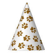 Muster von Paws, Hundeschäften, orangefarbene Gold Partyhütchen (Links)