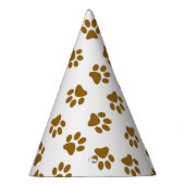 Muster von Paws, Hundeschäften, orangefarbene Gold Partyhütchen (Rechts)
