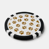 Muster von Paws, Hundeschäften, orangefarbene Gold Pokerchips (Einzeln)