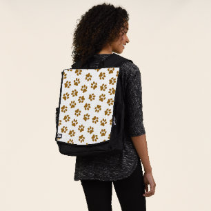 Muster von Paws, Hundeschäften, orangefarbene Gold Rucksack