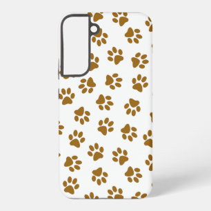 Muster von Paws, Hundeschäften, orangefarbene Gold Samsung Galaxy Hülle