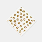 Muster von Paws, Hundeschäften, orangefarbene Gold Serviette (Ecke)