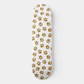 Muster von Paws, Hundeschäften, orangefarbene Gold Skateboard (Vorderseite)