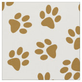 Muster von Paws, Hundeschäften, orangefarbene Gold Stoff (Nahaufnahme)