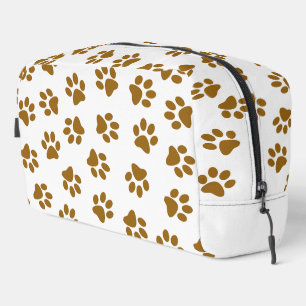 Muster von Paws, Hundeschäften, orangefarbene Gold Waschbeutel