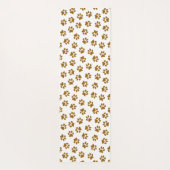 Muster von Paws, Hundeschäften, orangefarbene Gold Yogamatte (Rückseite)