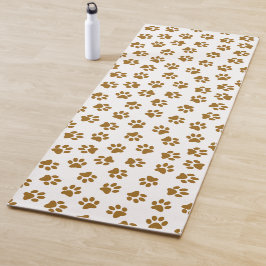 Muster von Paws, Hundeschäften, orangefarbene Gold Yogamatte