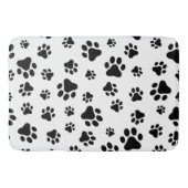 Muster von Paws, Hundeschäften, Schwarz und Weiß Badematte (Vorderseite)