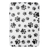 Muster von Paws, Hundeschäften, Schwarz und Weiß Badematte (Vorderseite Vertikal)