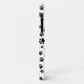 Muster von Paws, Hundeschäften, Schwarz und Weiß Case-Mate iPhone Hülle (Hinten/Links)