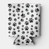 Muster von Paws, Hundeschäften, Schwarz und Weiß Dosenkühler (Vorderseite)
