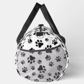 Muster von Paws, Hundeschäften, Schwarz und Weiß Duffle Bag (Rechts)
