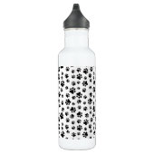 Muster von Paws, Hundeschäften, Schwarz und Weiß Edelstahlflasche (Rechts)