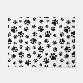 Muster von Paws, Hundeschäften, Schwarz und Weiß Fußmatte (Vorderseite)