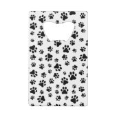 Muster von Paws, Hundeschäften, Schwarz und Weiß Geldbeutel Flaschenöffner (Rückseite)