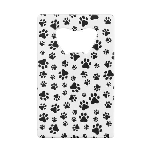 Muster von Paws, Hundeschäften, Schwarz und Weiß Geldbeutel Flaschenöffner (Rückseite)