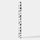 Muster von Paws, Hundeschäften, Schwarz und Weiß iPhone Hülle (Rechte Seite)