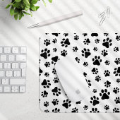 Muster von Paws, Hundeschäften, Schwarz und Weiß Mousepad