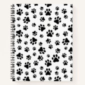 Muster von Paws, Hundeschäften, Schwarz und Weiß Notizblock (Vorderseite)
