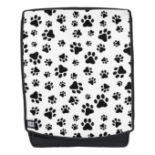 Muster von Paws, Hundeschäften, Schwarz und Weiß Rucksack (Vorderseite)