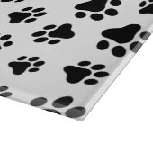Muster von Paws, Hundeschäften, Schwarz und Weiß Schneidebrett (Ecke)