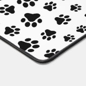 Muster von Paws, Hundeschäften, Schwarz und Weiß Schreibtischunterlage (Ecke)