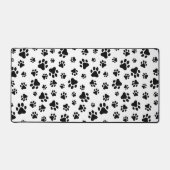 Muster von Paws, Hundeschäften, Schwarz und Weiß Schreibtischunterlage (Vorderseite)