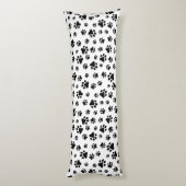 Muster von Paws, Hundeschäften, Schwarz und Weiß Seitenschläferkissen (Rückseite (Vertikal))