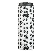Muster von Paws, Hundeschäften, Schwarz und Weiß Thermosbecher (Rückseite)