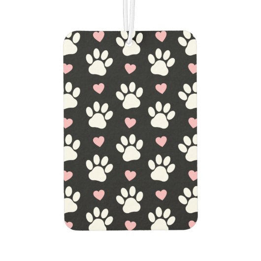 Muster von Paws, Hundeschrauben, Weiße Pfoten, ros Autolufterfrischer (Rückseite)