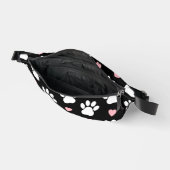 Muster von Paws, Hundeschrauben, Weiße Pfoten, ros Bauchtasche (Offen)