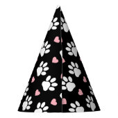 Muster von Paws, Hundeschrauben, Weiße Pfoten, ros Partyhütchen (Rückseite)