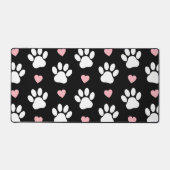 Muster von Paws, Hundeschrauben, Weiße Pfoten, ros Schreibtischunterlage (Vorderseite)