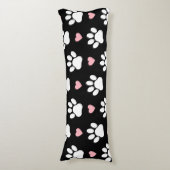 Muster von Paws, Hundeschrauben, Weiße Pfoten, ros Seitenschläferkissen (Vorderseite Vertikal)