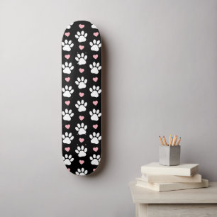 Muster von Paws, Hundeschrauben, Weiße Pfoten, ros Skateboard