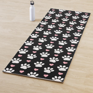 Muster von Paws, Hundeschrauben, Weiße Pfoten, ros Yogamatte