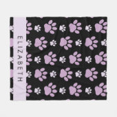 Muster von Paws, Lilac Paws, Dog Paws, Ihr Name Fleecedecke (Vorderseite (Horizontal))