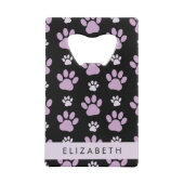 Muster von Paws, Lilac Paws, Dog Paws, Ihr Name Geldbeutel Flaschenöffner (Rückseite)