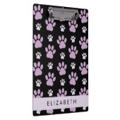 Muster von Paws, Lilac Paws, Dog Paws, Ihr Name Klemmbrett (Rechts)