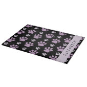 Muster von Paws, Lilac Paws, Dog Paws, Ihr Name Schneidebrett (Ecke)