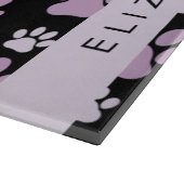 Muster von Paws, Lilac Paws, Dog Paws, Ihr Name Schneidebrett (Ecke)