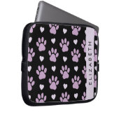 Muster von Paws, Lilac Paws, Herz, Ihr Name Laptopschutzhülle (Vorne Rechts)