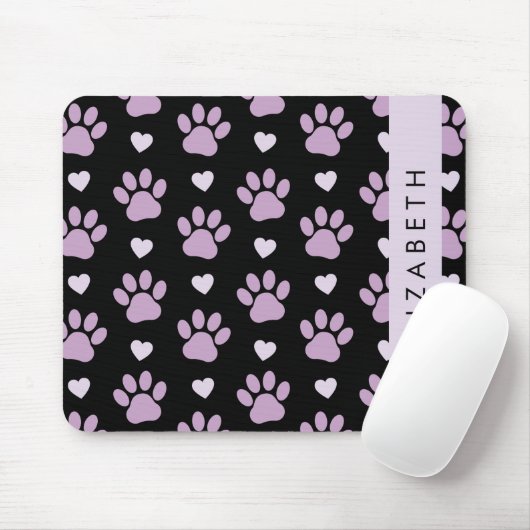 Muster von Paws, Lilac Paws, Herz, Ihr Name Mousepad (Mit Mouse)