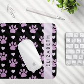 Muster von Paws, Lilac Paws, Herz, Ihr Name Mousepad